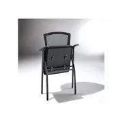 Scaun vizitator hrc 603, cu masuta rabatabila, pliabil, ergonomic, mesh, cadru metalic, 120 kg, negru drm10341