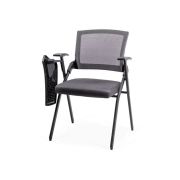 Scaun vizitator hrc 603, cu masuta rabatabila, pliabil, ergonomic, mesh, cadru metalic, 120 kg, negru drm10341