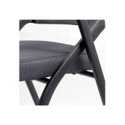 Scaun vizitator hrc 603, cu masuta rabatabila, pliabil, ergonomic, mesh, cadru metalic, 120 kg, negru drm10341