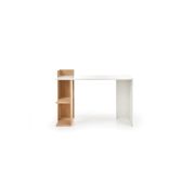 Set birou copii hm fino, pal melaminat, rafturi, stejar auriu/alb cu scaun hm andy roz, mesh, 102 kg si dulapior rulant hm simon 2, cu roti, front mdf, alb drm10332