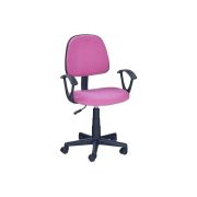 Set birou ergonomic hm collorido inaltime reglabila, unghi inclinare ajustabil, cu scaun hm darian bis roz, stofa, 80 kg si dulapior rulant hm simon 2, cu roti, front mdf, alb drm10326