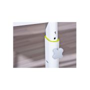 Set birou ergonomic hm collorido inaltime reglabila, unghi inclinare ajustabil, cu scaun hm darian bis roz, stofa, 80 kg si dulapior rulant hm simon 2, cu roti, front mdf, alb drm10326