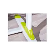 Set birou ergonomic hm collorido inaltime reglabila, unghi inclinare ajustabil, cu scaun hm dingo verde, mesh, 80 kg si dulapior rulant hm simon 2, cu roti, front mdf, alb drm10327