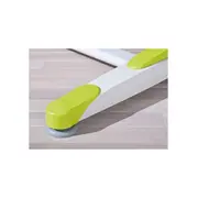 Set birou ergonomic hm collorido inaltime reglabila, unghi inclinare ajustabil, cu scaun hm dingo verde, mesh, 80 kg si dulapior rulant hm simon 2, cu roti, front mdf, alb drm10327