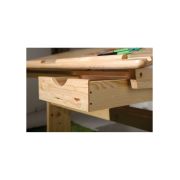 Set birou ergonomic hm julia inaltime reglabila, unghi inclinare ajustabil, cu scaun hm rico roz, catifea, 100 kg si dulapior rulant hm nils, cu roti, lemn, natur drm10331