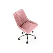 Set birou ergonomic hm julia inaltime reglabila, unghi inclinare ajustabil, cu scaun hm rico roz, catifea, 100 kg si dulapior rulant hm nils, cu roti, lemn, natur drm10331