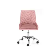 Set birou ergonomic hm julia inaltime reglabila, unghi inclinare ajustabil, cu scaun hm rico roz, catifea, 100 kg si dulapior rulant hm nils, cu roti, lemn, natur drm10331