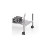 Set mobilier birou copii hm b6, mdf, metalic, spatii depozitare, cu scaun hm gonzo 3 gri inchis, stofa, 90 kg si dulapior rulant hm nils, cu roti, lemn, natur drm10336