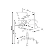 Set mobilier birou copii hm lima b1, pal lucios, spatii depozitare, cu scaun hm ibis paris, stofa, 100 kg si dulapior rulant hm simon 2, cu roti, front mdf, alb drm10334