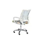 Set mobilier birou copii hm lima b1, pal lucios, spatii depozitare, cu scaun hm ibis paris, stofa, 100 kg si dulapior rulant hm simon 2, cu roti, front mdf, alb drm10334