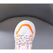Adidasi albi cu portocaliu cu luminite - baseball mbo-896-1-c