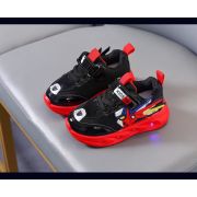 Adidasi negri cu rosu cu luminite - robot mdb-003-1-c