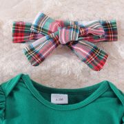 Sarafan cu body verde cu maneca lunga - baby reindeer md1072-r2
