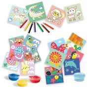 Set 3 in 1 de pictat cu degetul, de colorat si de lipit sa14489