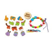 Set de insirat animale si margele din lemn  sa14800