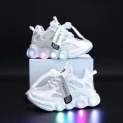 Adidasi albi cu luminite - lorena mbg-58-1-c