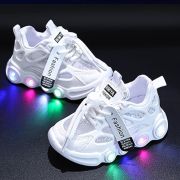 Adidasi albi cu luminite - lorena mbg-58-1-c