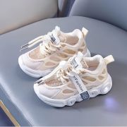Adidasi crem cu luminite - lorena mdg-58-2-c