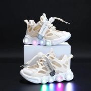 Adidasi crem cu luminite - lorena mdg-58-2-c