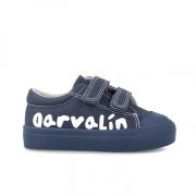 Tenisi canvas pentru copii Garvalin, azul marino (Marime: 21) JEM242800-A-21