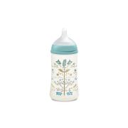 Biberon 270 ml tetină fiziologică SX Pro cu debit mediu Albastru Gold Premium JEM8426420080187
