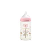 Biberon 270 ml tetină fiziologică SX Pro cu debit mediu Roz Gold Premium JEM8426420080170