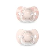 Suzetă fiziologică SX Pro din silicon, 2 buc 0-6 luni roz Dreams JEM8426420083164