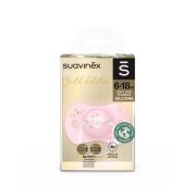 Suzetă fiziologică SX Pro din silicon 6-18 luni Roz Gold Premium JEM8426420080040