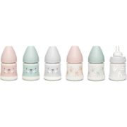 Biberon 150 ml cu tetină rotundă din silicon, debit lent, pisică verde Hygge Suavinex JEM8426420069045