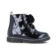 Cizmulite pentru fetite cu fluturasi, Garvalin, negru (Marime: 26) JEM241340-A-26