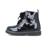 Cizmulite pentru fetite cu fluturasi, Garvalin, negru (Marime: 27) JEM241340-A-27