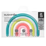 Inel de dentiție din silicon Curcubeu, multicolor, Suavinex JEM8426420079488