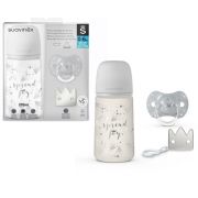 Set Cadou Biberon 270ml + Suzetă 0-6m + Clema Silver Premium, Spread Joy, Suavinex JEM8426420077071