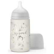 Set Cadou Biberon 270ml + Suzetă 0-6m + Clema Silver Premium, Spread Joy, Suavinex JEM8426420077071