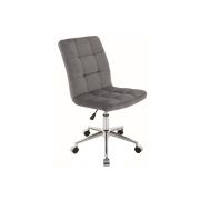 Set birou cu rafturi hm narvik b1, cadru metalic, pal melaminat, 120x64x120 cm, stejar sonoma/negru si scaun stofa tip catifea sl q020, inaltime reglabila, cadru cromat, 90 kg, gri drm10357