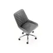 Set birou cu spatii depozitare hm grosso, rafturi, sertar, pal melaminat, 149x50x105 cm, stejar auriu/antracit si scaun copii hm rico, ergonomic, stofa tip catifea, 100 kg, gri drm10351