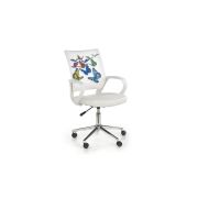 Set birou cu spatiu depozitare pentru scolari, pal melaminat, sertar, 2 rafturi, polita glisanta tastatura, fag si scaun hm ibis butterfly, stofa/piele ecologica, 100 kg, multicolor drm10344
