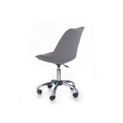 Set birou cu usa si sertar hm elmo, pal melaminat, 120x55x78 cm, stejar/antracit si scaun copii hm coco 4, ergonomic, stofa, inaltime ajustabila, 80 kg, gri deschis drm10348