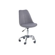 Set birou cu usa si sertar hm elmo, pal melaminat, 120x55x78 cm, stejar/antracit si scaun copii hm coco 4, ergonomic, stofa, inaltime ajustabila, 80 kg, gri deschis drm10348