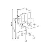 Set birou ergonomic hm collorido, inaltime reglabila, unghi inclinare ajustabil, mdf, alb si scaun birou hm gonzo 2, piele ecologica, mecanism de balans, 90 kg, roz drm10345