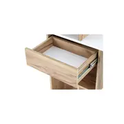 Set birou hm conti, rafturi, sertar, pal melaminat, 122x57x90 cm, stejar/alb si scaun copii hm bloom, stofa/mesh, mecanism de balans, cotiere rabatabile, gri/negru drm10347