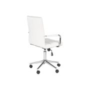 Set birou hm fino, 2 rafturi, pal melaminat, 122x57x85 cm, stejar auriu si scaun copii hm gonzo 2, ergonomic, tapitat cu piele ecologica, cu brate, 90 kg, alb drm10350