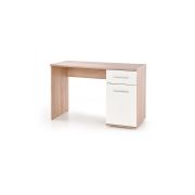 Set birou hm lima b1, cu usa si sertar, pal melaminat, 120x55x75 cm, stejar sonoma/alb si scaun copii hm timmy, ergonomic, inaltime reglabila, rotire 360 ˚,120 kg, roz drm10354