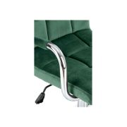 Set birou hm lima b1, cu usa si sertar, pal melaminat, 120x55x75 cm, stejar sonoma si scaun hm gonzo 4, stofa tip catifea, mecanism de balans, cadru cromat, 90 kg, verde drm10353