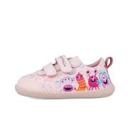 Tenisi din piele pentru copii Garvalin, monstruleti, roz (Marime: 22) JEM241307-A-22