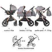 Carucior transformabil 3in1 coccolle melora moonlit grey smb322061571