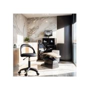 Scaun laborator off1020, rotativ, baza polipropilena, piele ecologica, inaltime ajustabila, 100 kg drm10361