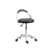 Scaun laborator off1021, rotativ, baza polipropilena, piele ecologica, inaltime ajustabila, 100 kg drm10362