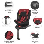 Scaun auto isize 40-150 cm coccolle vigo poppy red smb324085620