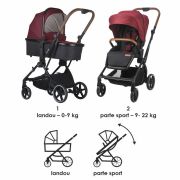 Sistem modular 3in1 coccolle saliara cabernet + scoica coccolle knox anthracite smb322065221324080364